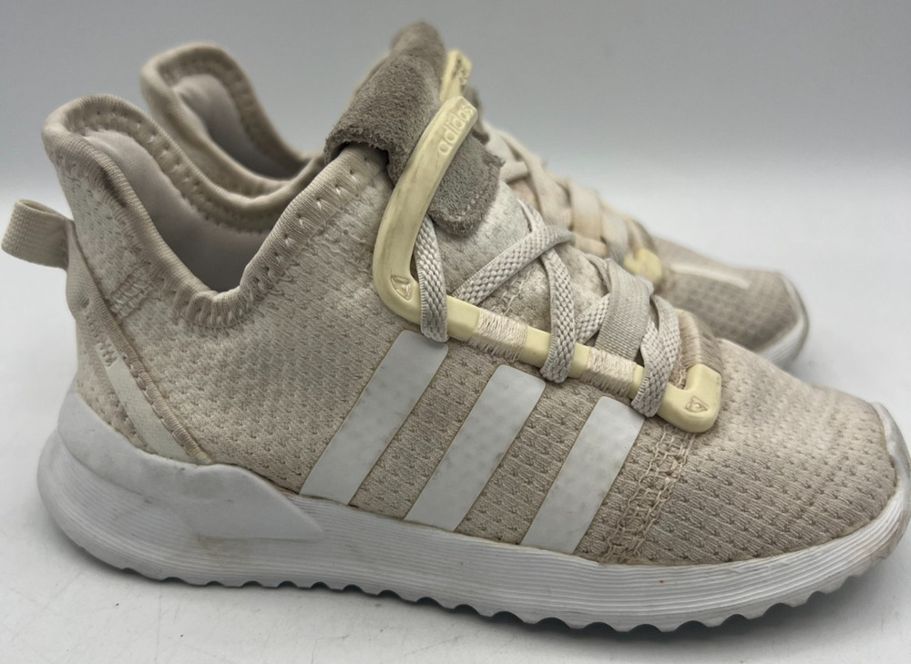 Adidas U Path Run Toddler 9.5K Beige White Knit Sneakers G28119 Ortholite